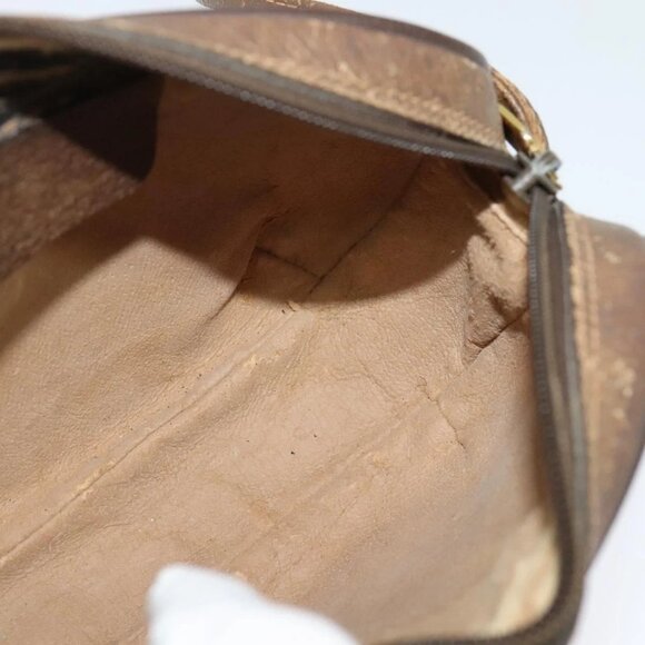 GUCCI GG Supreme Web Sherry Line Bag PVC Beige Gold 156 02 066 Auth ki5606 - Picture 11 of 16